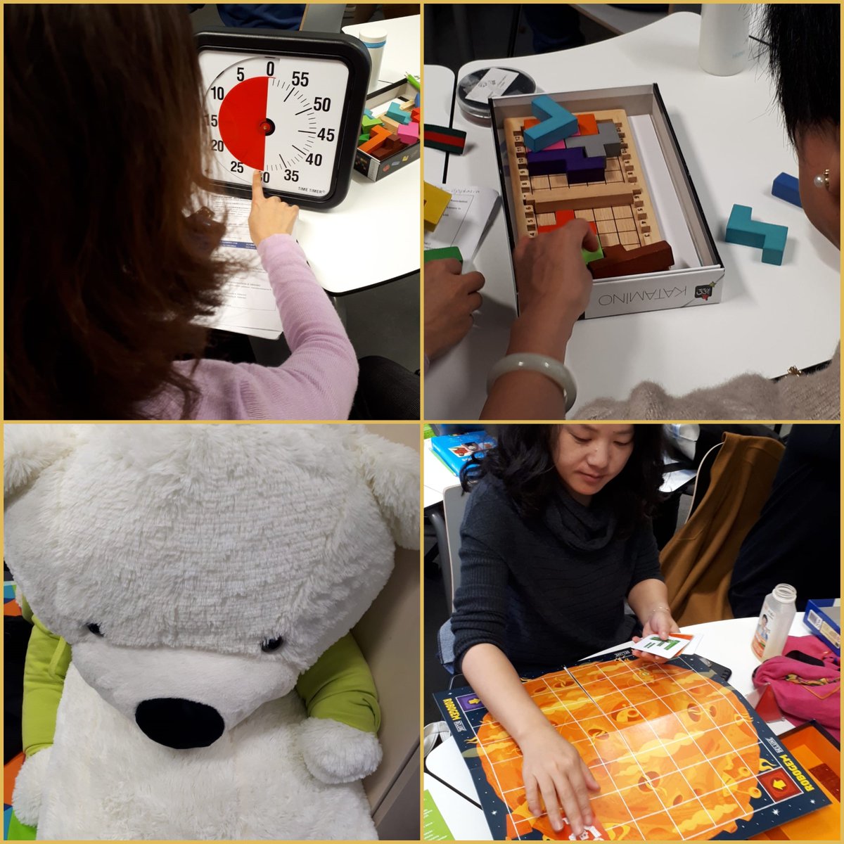 ECF Expert Elina &amp; Shanghai Municipal Education Commission delegates visited Helsinki Special Learners Association HERO to test different games which can be used to facilitate learning.For example, Teddy lends a helping hand to children who feel shy reading aloud.#LearnersForLife