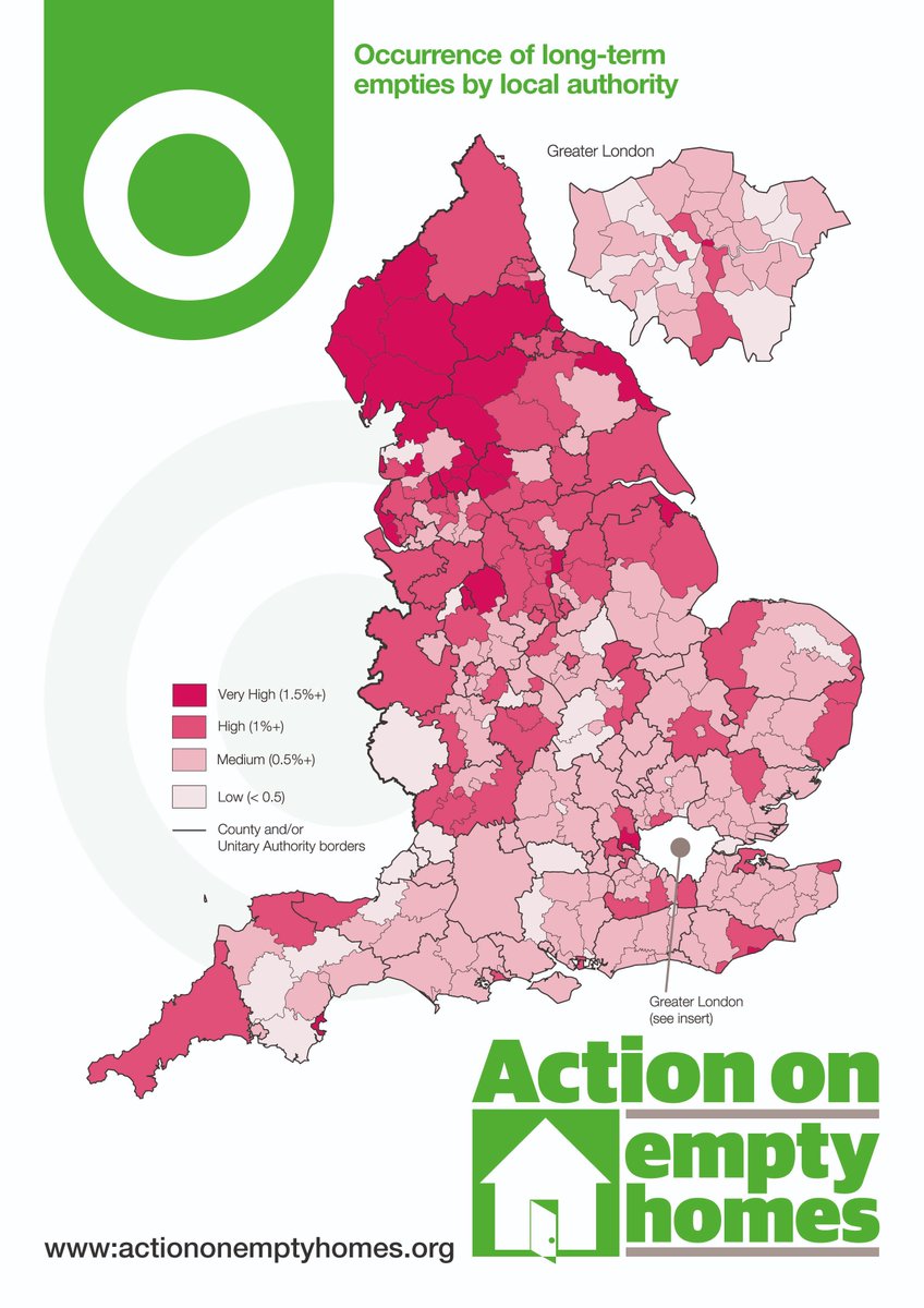 emptyhomes's tweet photo. In National #EmptyHomesWeek2019 2 key maps from our new report on the #emptyhomes problem, the 1st shows distribution, the 2nd the rise across two-thirds of councils with big rises in all areas but concentrated in London, the South East and East. Read more https://t.co/tuB3m5GNGG https://t.co/pKG4IrR7bJ