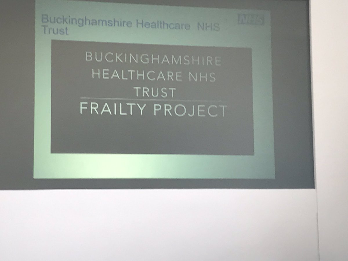 WessexAgeing's tweet photo. Buckinghamshire Healthcare describe the problems in implementing Rockwood Clinical Frailty Scores.. and how they overcame them #improvefrailty @pyewoman https://t.co/KQA6tUXIkW