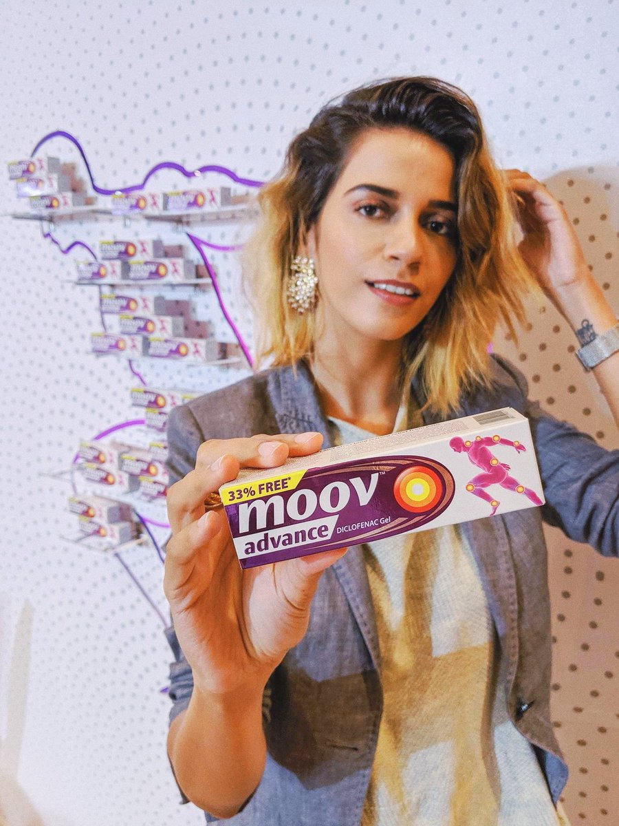 akanksharedhu's tweet photo. Long hours on the laptop, poor posture etc leaves a lot of people with chronic aches & pains. Which is why @moovindia has launched the all new #MoovAdvance Diclofenac Gel
Glad to be a part of the #MakeYourMoov initiative taken by the brand
#FitIndiaMovement https://t.co/ym5FLkT7Km