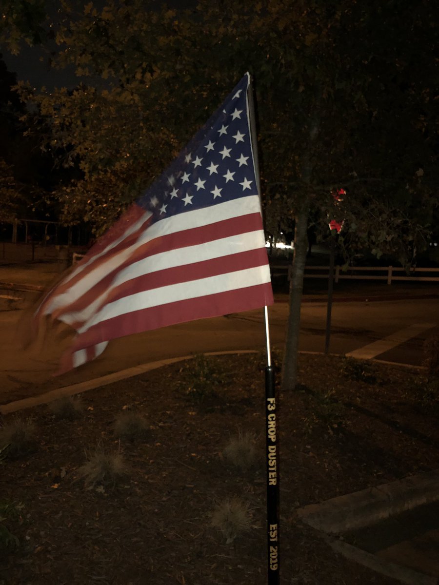 SamAdams3's tweet image. 2 PAX got in 5.5 miles at the Crop Duster. The flag was flying strong!