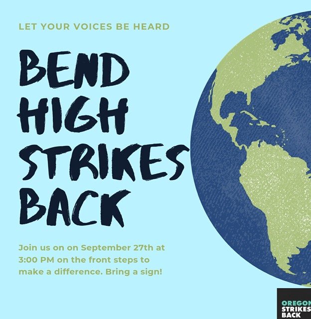 ORClimateStrike's tweet image. Join BHS in walking out of school tommorow to demand climate action! At 3pm, students will walk out and at 4pm, activists will convene downtown for a protest.
#climatestrike #Fridays4Future #bendclimatestrike #strikewithus #inbend #climatechange #schoolstrike4climate