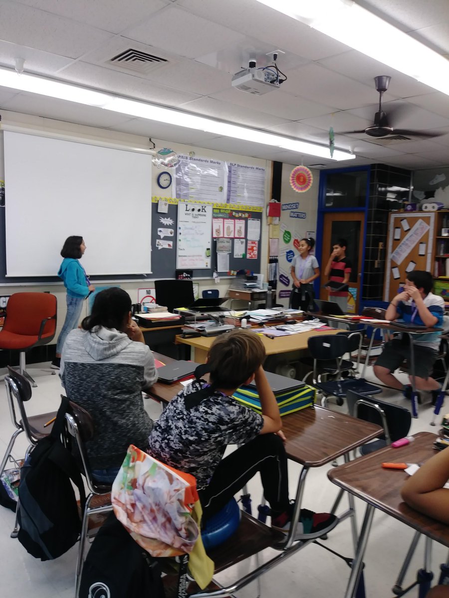 ITTeam6Two's tweet photo. When students are the teachers, there is real engagement and ownership of learning. Great job teaching the new story vocabulary words! *Mrs. Miller's Language Arts kiddos* #ASD4All @itbebrave https://t.co/1TOyLNDm6I