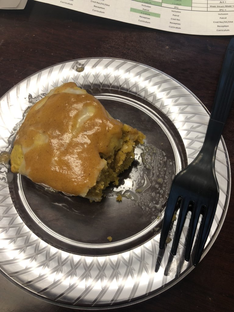 hcarnes's tweet photo. Iโm thankful that the @Winona_ISD #CookingCats need taste testers from time to time. Delicious pumpkin scones today! Flaky and moist and warm and cozy! @DamenionMiller https://t.co/BZaPQjQgOm