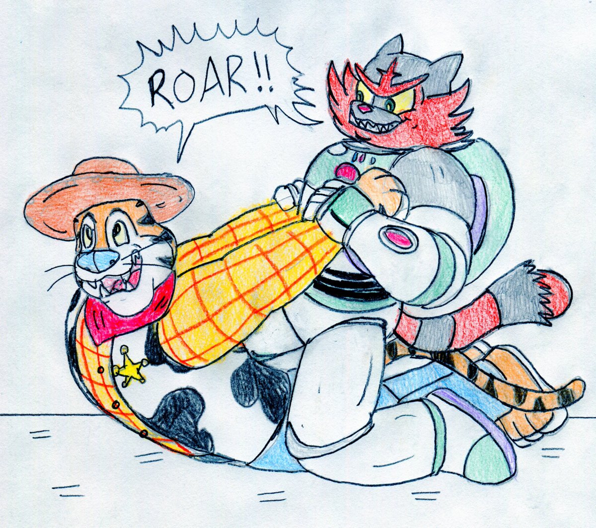 Animemen7's tweet photo. Pictures done by: Jose-Ramiro
(NOT MY ART)

Wrestling you vs Tramp

Incineroar vs Tony/roleplay

Digimon and Pokemon Parody with Gaomon and Incineroar.

Toy Story Parody With Tony and Weregarurumon. https://t.co/7HFZyB3CJQ