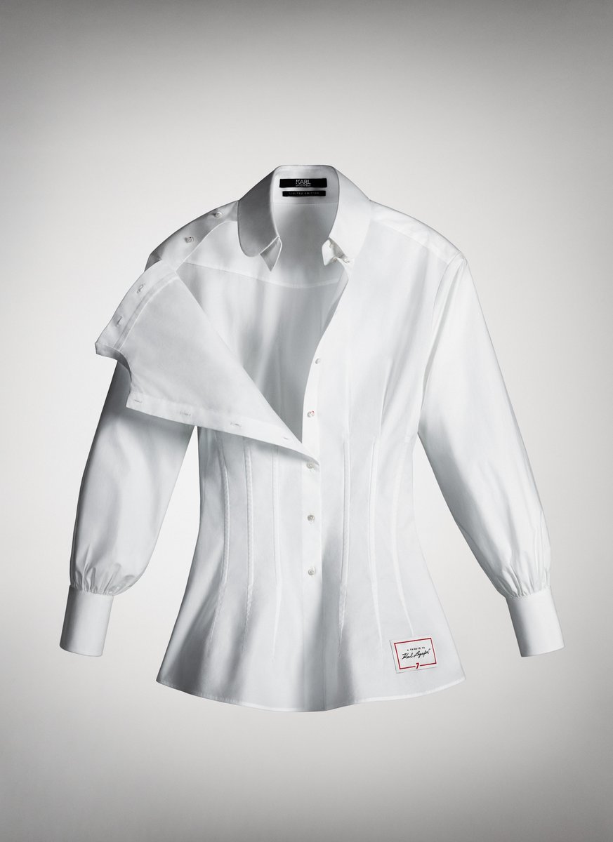 farfetch's tweet photo. To celebrate his legacy, 7 of @KarlLagerfeld's closest friends and collaborators have designed a white shirt. All proceeds will go to the "Sauver la Vie" charity initiative. Shop the limited capsule exclusively on https://t.co/Y3QoFFgBI0 #TributeToKarl https://t.co/RMy6IJ7Qs3 https://t.co/bxpEWVNJnp