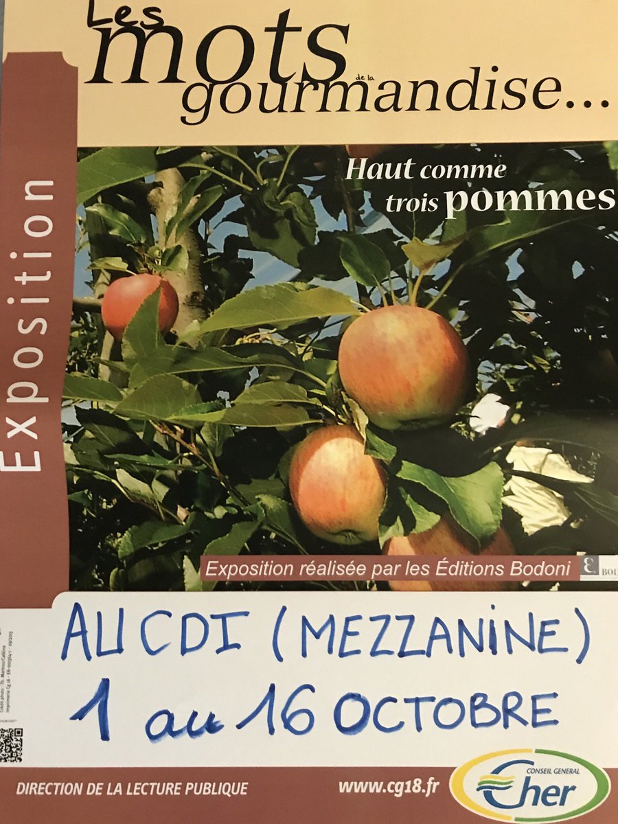 CDIBrisson's tweet photo. Bientôt la semaine du goût #gout2019 #30edition 😋😋😋le #CDI expose « les mots de la gourmandise » @SemaineduGout https://t.co/Amg5V7eZJB