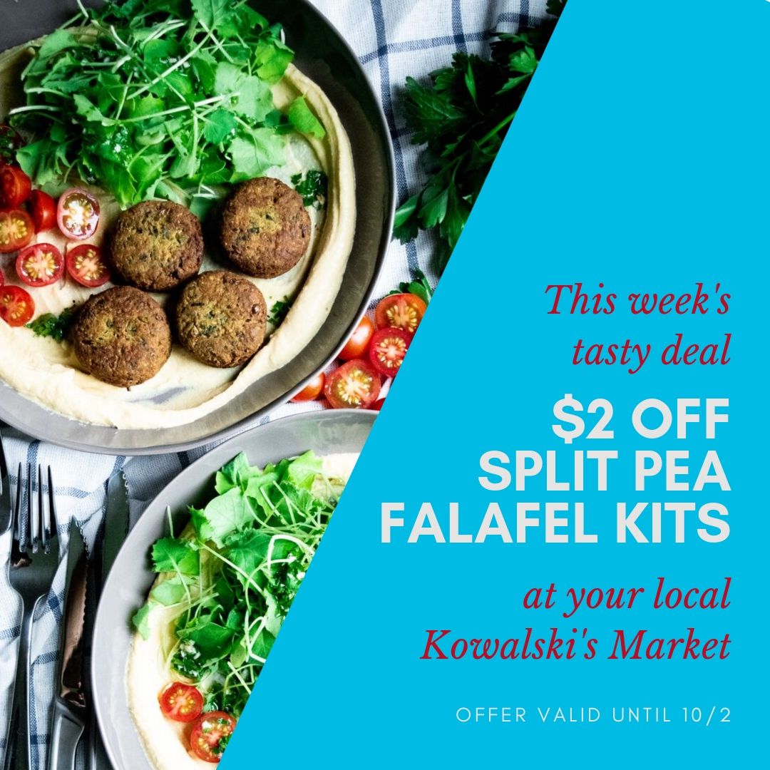 localcrate's tweet photo. Save $2 on our @figandfarro  Split Pea Falafel, Cherry Tomatoes &amp; Kale Hummus Bowls with Garlic-Herb Vinaigrette meal kit at your local @kowalskismarket.  Your purchase supports @figandfarro's partner, @Treesftf, a nonprofit working to end hunger &amp; poverty in Sub-Saharan Africa! https://t.co/lIWljdGHo6