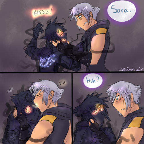 TheFauxsynder's tweet photo. True love's kiss can calm even the strongest storm inside <3
Based on the wonderful @steamwhistler2 's tweet~
#soriku #rageform #rikuisthelight https://t.co/U8ngsH5zMq