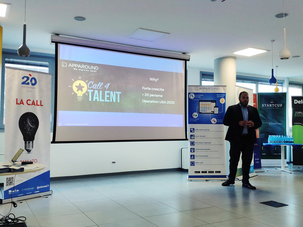 PoloNavacchio's tweet photo. #ventidinnovazione tappa milanese
Gianluca Cagiano CEO @app_around
Presenta la call4talent alla ricerca di talenti e idee di innovazione
#openinnovation #talenti #idee #call #PoloTecnologicoNavacchio #apparound #CPTItaly #gruppocontinental
@startup_italia @PoliHub @Apparound https://t.co/FIBx6Zyvcg