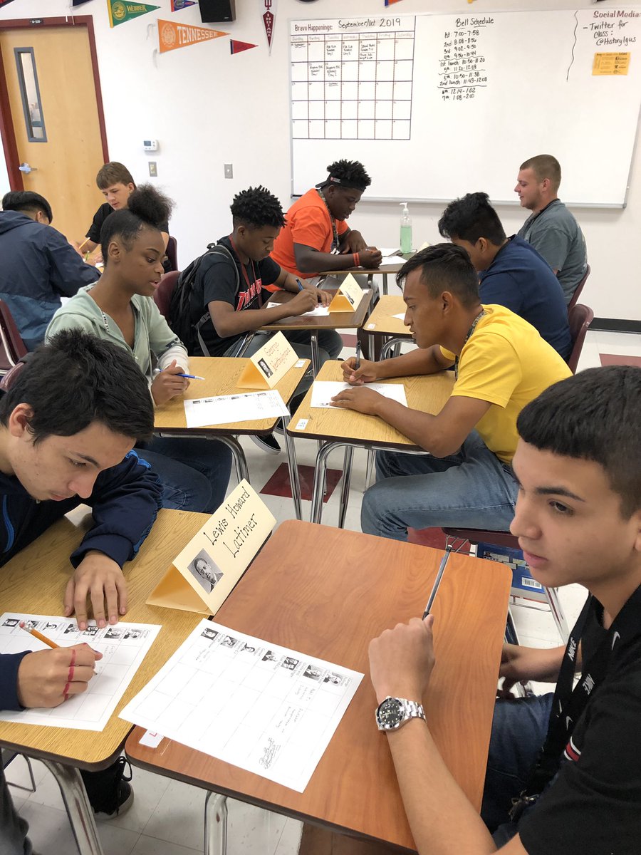 HistoryLgus's tweet photo. US History students learning about 2nd Industrial Revolution Inventors/Inventions through speed-dating! @principalRVann @LGHSOfficial @summerfisher30 @PolkSchoolsNews https://t.co/ml7ALQgAJi