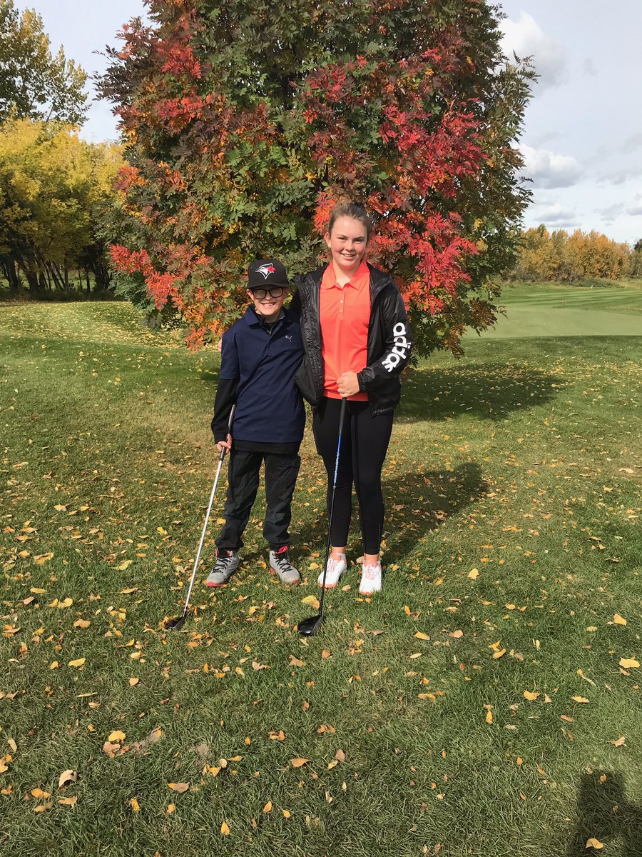 These two did <a href="/EckvilleHigh/">Eckville Jr/Sr High</a> proud at the <a href="/WCPS72/">Wolf Creek Schools</a> golf tournament yesterday.  Way to go!