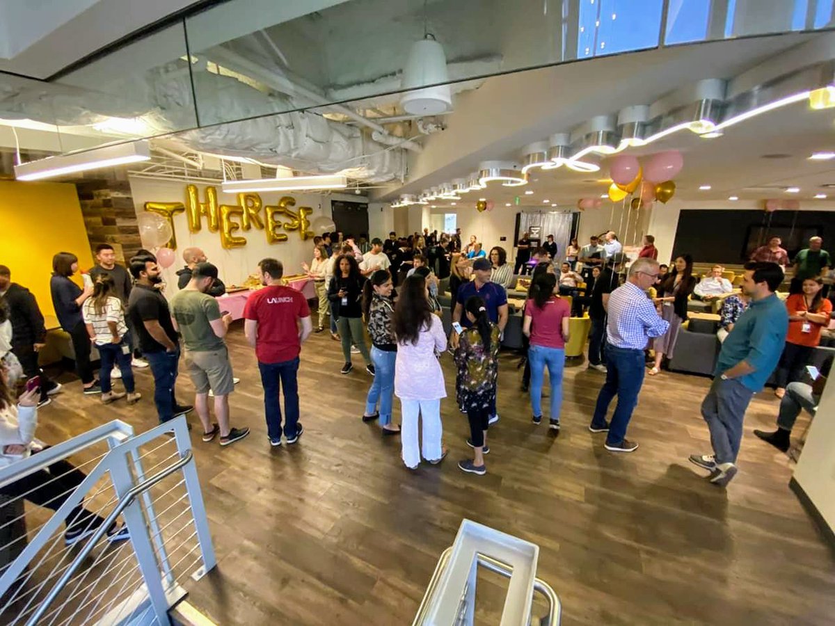 BlackLine's tweet photo. Surprise birthday celebration for BlackLine CEO and Founder Therese Tucker! 🎉#LifeAtBlackLine #happybirthday #workfam https://t.co/xbiw7PGC0f