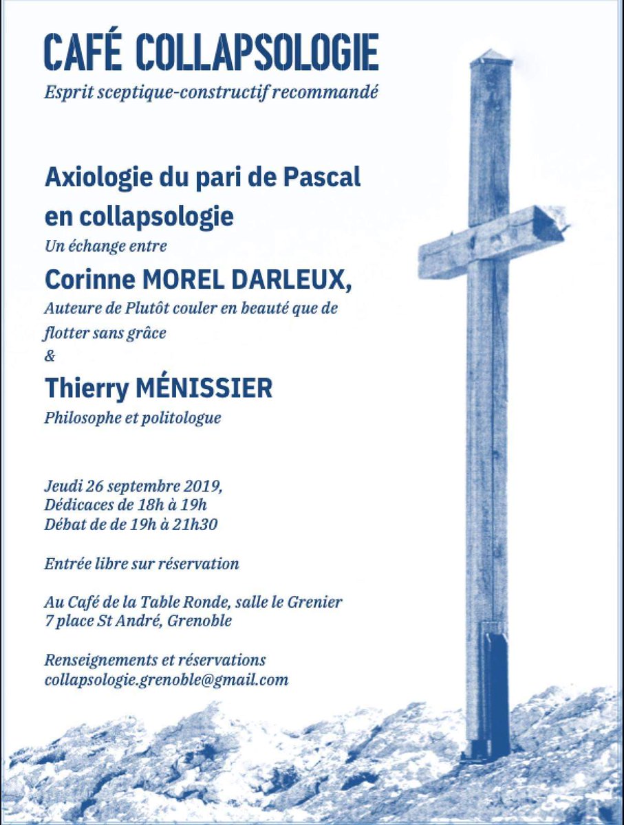 abkgrenoble's tweet photo. Séance de dédicaces par Corinne Morel-Darleux et Thierry Ménissier, juste avant leur table ronde au café du même nom, ce soir à #Grenoble. À l'aune du catastrophisme éclairé, la philosophie pour étayer l'action politique transformatrice. https://t.co/9ErO8axG9n