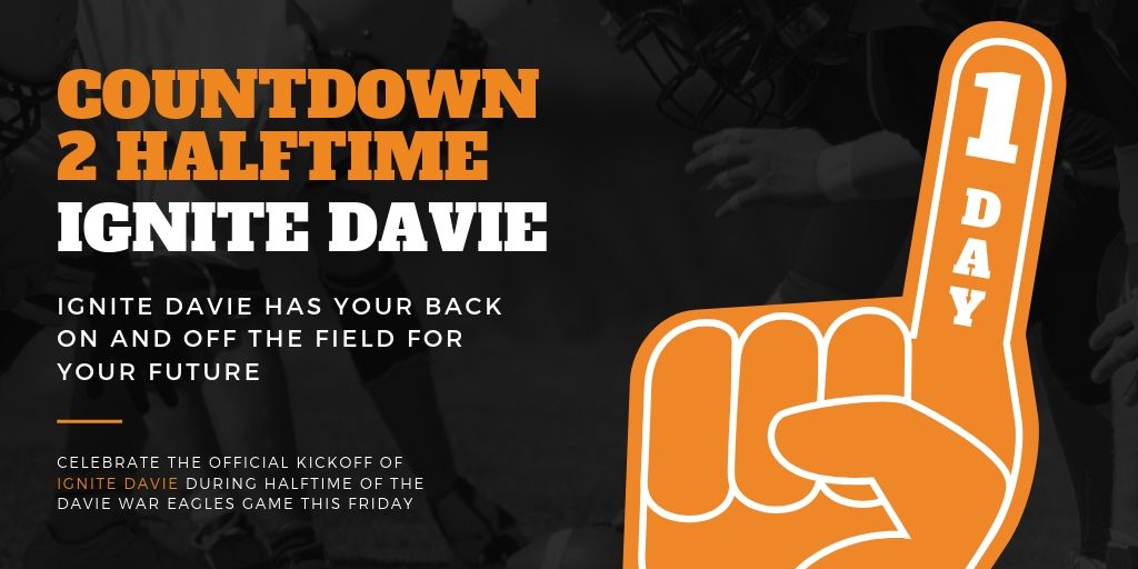 davidsondaviecc's tweet photo. ONE. MORE. DAY.
"Ignite Davie is an investment in our students to spark the economic vitality of Davie County," Davie CONNECT Director Carolyn McManamy said.
#IgniteDavie #TheFutureIsHere https://t.co/EHfsQcMIpj