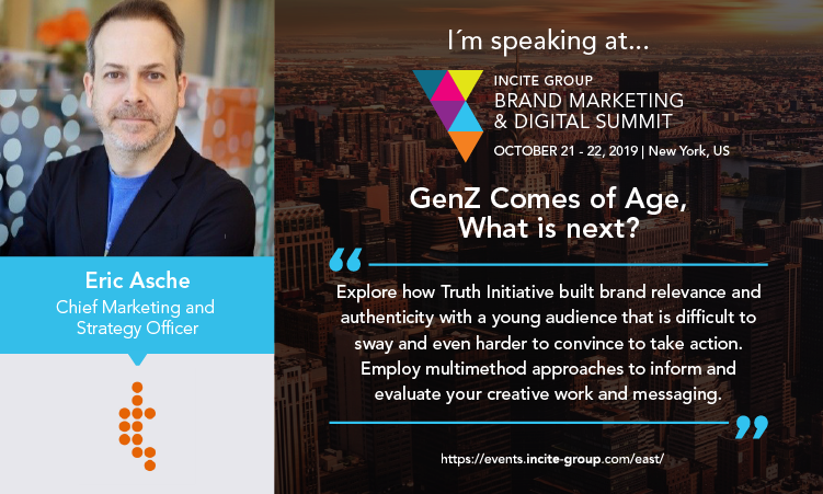 HeyAaronJames's tweet photo. If you want to position your brand as a trusted advisor and to convince your audience, then you must attend the 2019 Brand Marketing and Digital Summit and listen to Eric Asche, the Chief Marketing and Strategy Officer of Truth Initiative. Don’t stay out! https://t.co/mTDI85vM4R https://t.co/PckUp6yKIP