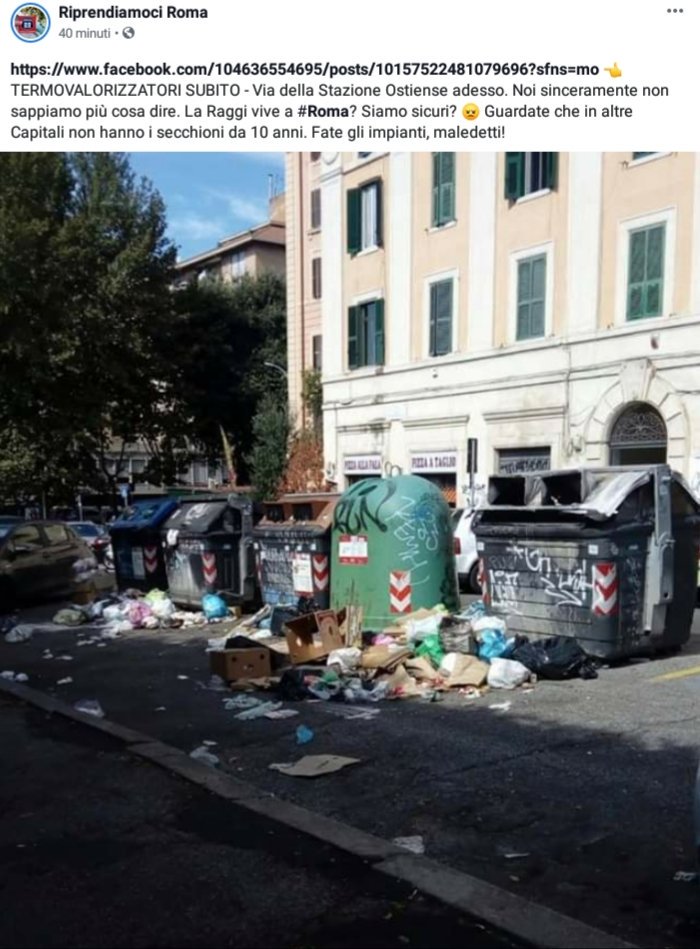 Gianni_Pisa's tweet photo. Con il #governo di @virginiaraggi e la #suagiunta Roma sta diventando un incubo 😠😠😠 https://t.co/a0OBZObKl3