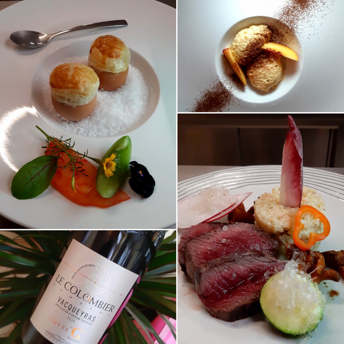 RestoLouFerri's tweet photo. Le menu du moment. 
•Mises en bouche
•Œufs farcis à la truffe et au foie gras
•Pavé de taureau de Camargue , risotto à la truffe, girolles, radis, râpé de balsamique blanc au gingembre
•Trio de fromages du Sud Ou/Et
•Mousse d’abricots de Camargue
#provence #gaultetmillau https://t.co/sHKZsmsbTP