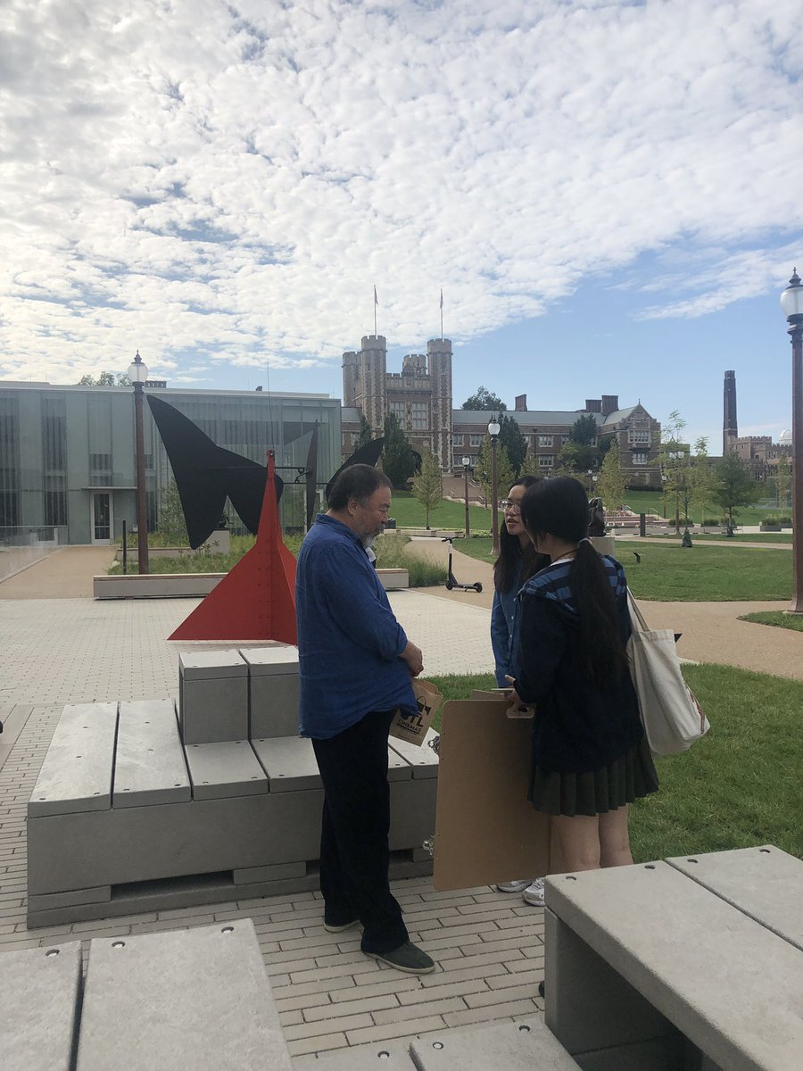 It is a honor for us to host Ai Wei Wei who is here on campus and in St. Louis with events starting today w a conversation with Sabine Eckmann and the opening of Bare Life <a href="/kemperartmuseum/">Mildred Lane Kemper Art Museum</a> @SamFoxSchool @WUSTL
