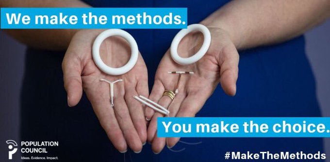 Pop_Council's tweet photo. Everyone has the right to determine whether, when, and how many children to have. Key to ensuring that right is a full range of contraceptive methods to meet a variety of needs. We #MakeTheMethods. You make the choice. Learn more: https://t.co/VEmQTwl87I #WCD2019 https://t.co/kuwkTygEgN