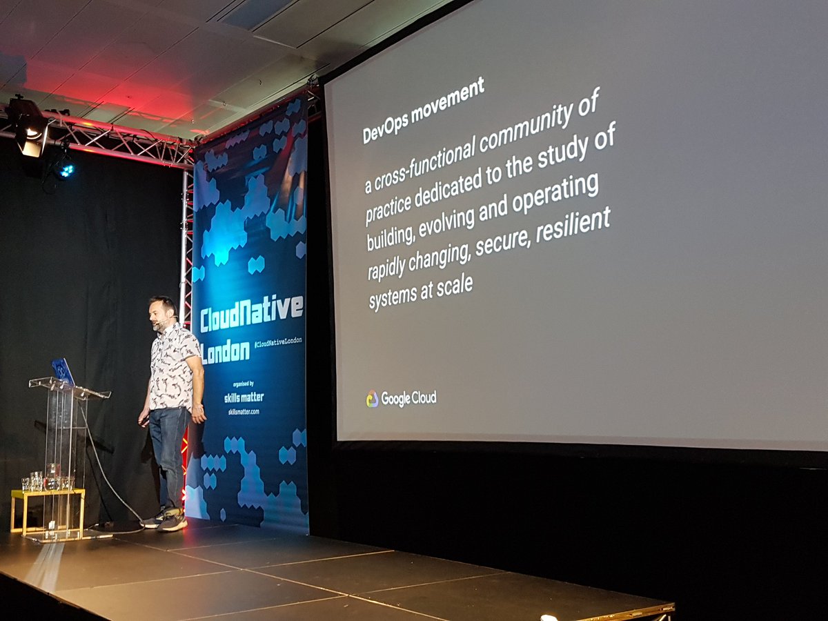 danielbryantuk's tweet photo. "DevOps is fundamentally about shared ownership of business outcomes. It's not just ops with new tools" @jezhumble #CloudNativeLondon https://t.co/3ZY9lyfyhO