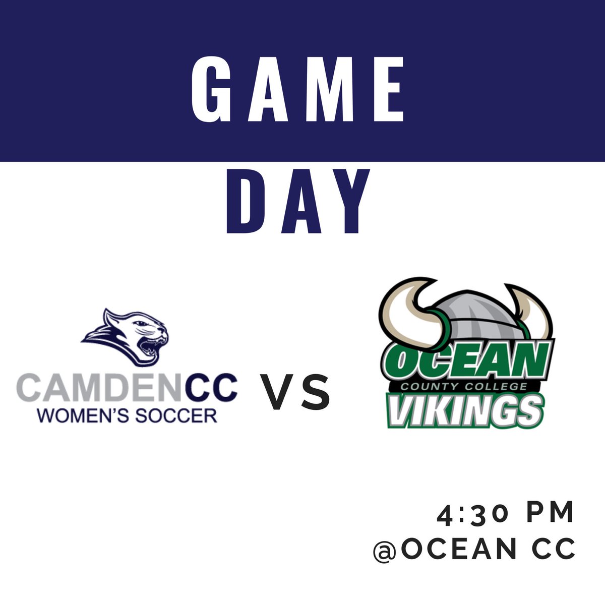 CamdenCCWSOC's tweet image. It’s #GAMEDAY ‼️‼️ The Lady Cougars are on the road again and will take on Ocean CC with a 4:30 kickoff. #camdenccathletics #camdencc #njcaasoccer #region19
