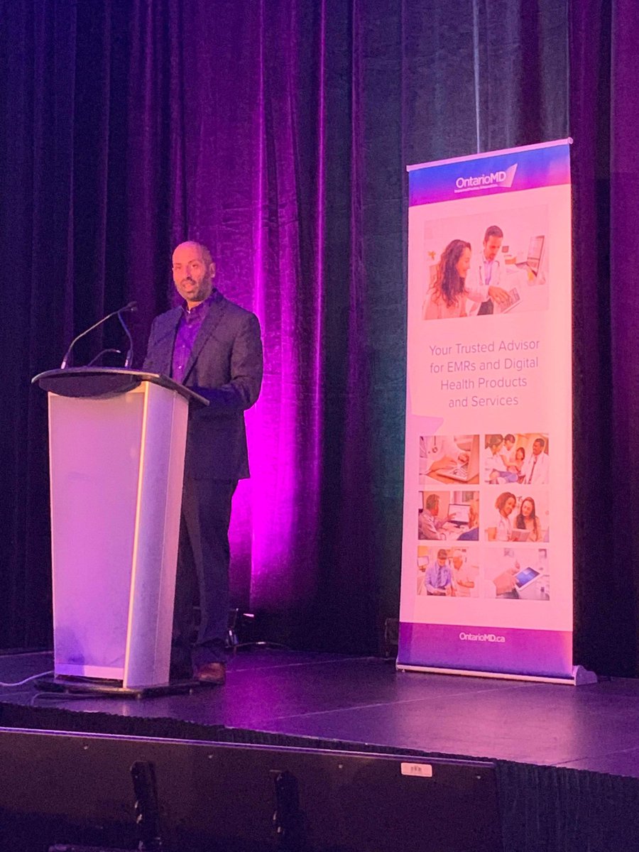 <a href="/OntarioEMRs/">OntarioMD</a> Board Chair <a href="/GregAthaide/">Greg Athaide</a> has many duties among them introducing #omdesc19 keynote speakers