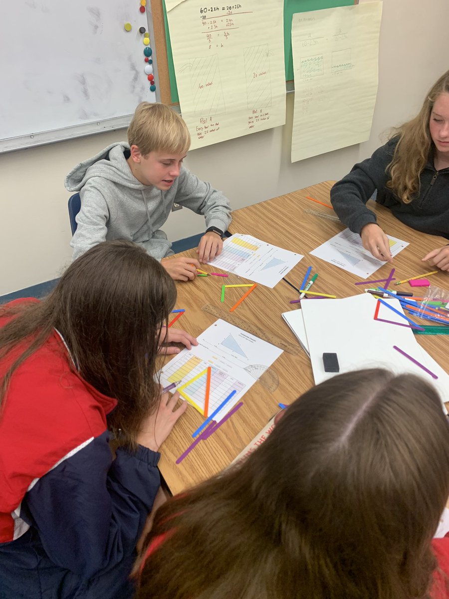 tombendonCDS's tweet photo. Getting ‘hands on’ to generate data and synthesize insights re: Pythagorean Theorem; next stop, Distance Formula on the coordinate plane! #cdslearns #tactilelearning https://t.co/fD7hGlQZ4n