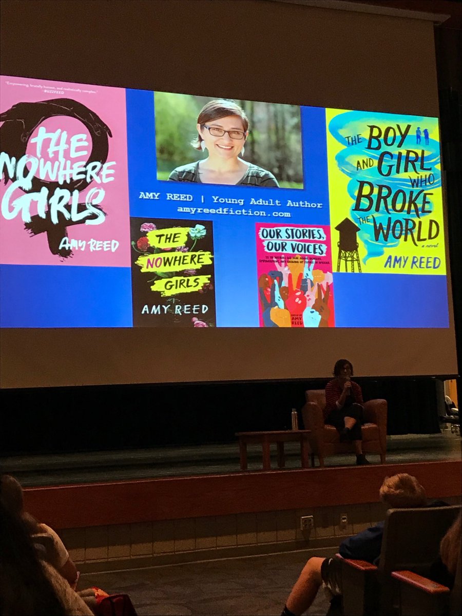 Ms_JWillard's tweet photo. Enjoying the #authortalk ⁦@NGHSNation⁩ with Amy Reed. Well organized, Mrs. Harris! ⁦@joadams58⁩ https://t.co/Wt6lMQviRf