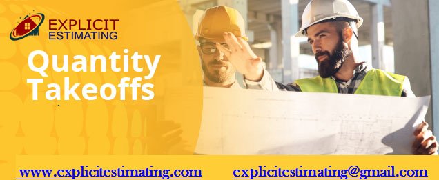 Explicit_Info's tweet image. Construction Takeoff, Quantity Takeoff, Material Takeoff, Estimating Takeoffs, Quantity Surveying, Building Estimation, Estimating, Estimate, Estimator &amp;amp; Accurate Estimating 

#Accurate_Estimates #Quick_Turnaround #Affordable_Pricing #Takeoffs #Estimating #Professional_Estimates