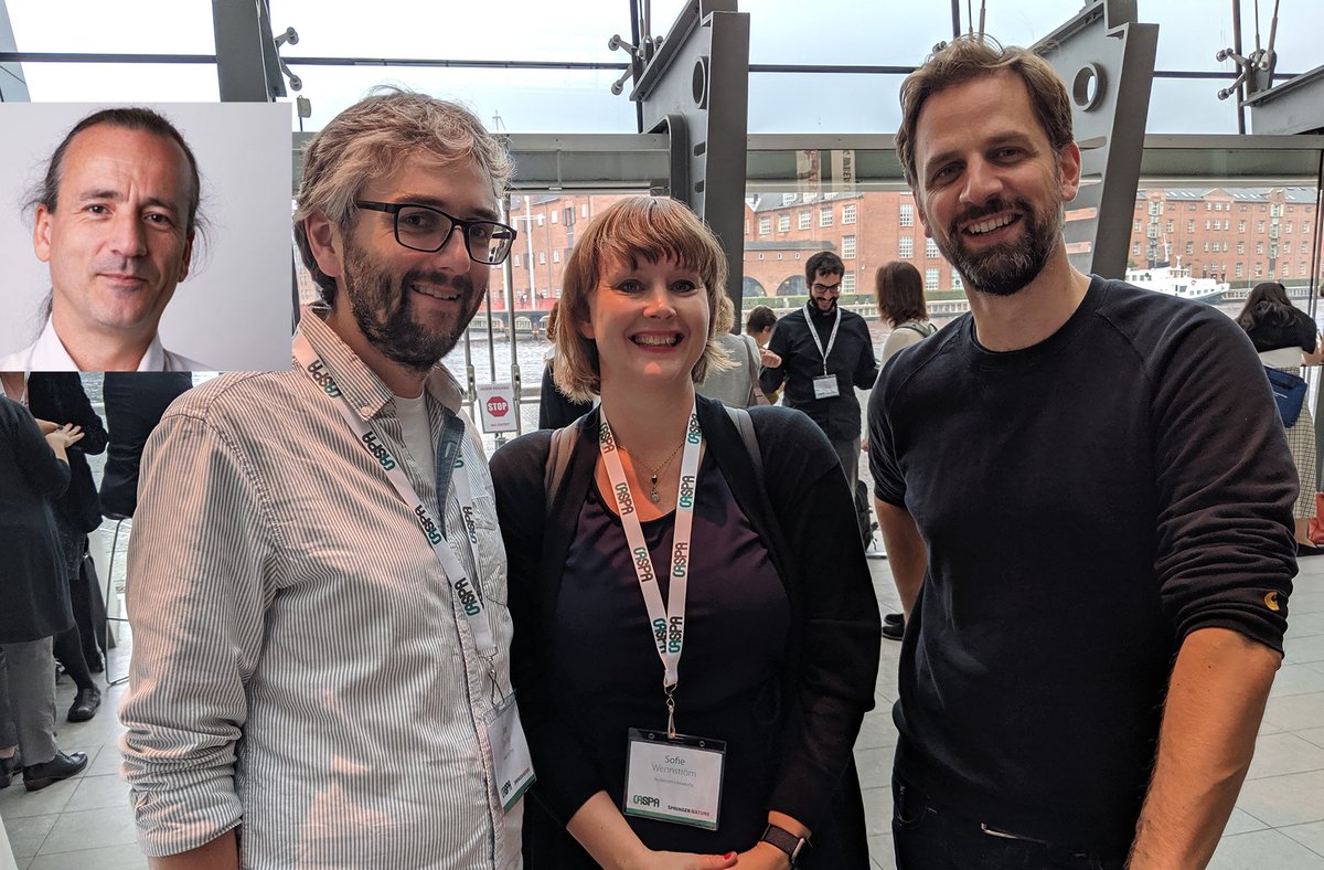 SofieWennstrom's tweet photo. Hot off the press at #OASPA2019 New article about #Library and #Scholar-led #OA publishing that @joe_dev talked about earlier today! Promoting the team (in image) @Graham_Stone @jeroenson – We give you: #Rebels with a Cause? https://t.co/R4Qp6iNoja https://t.co/nVwM8nC24T