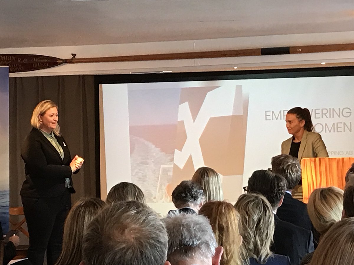 Wistamedlemmen <a href="/FridaRowland/">Frida Rowland</a> presenterar tillsammans med sin kollega Linn Edna under #WorldMaritimeDay #sjöfart #hållbarhet #jämställdhet #SDG5