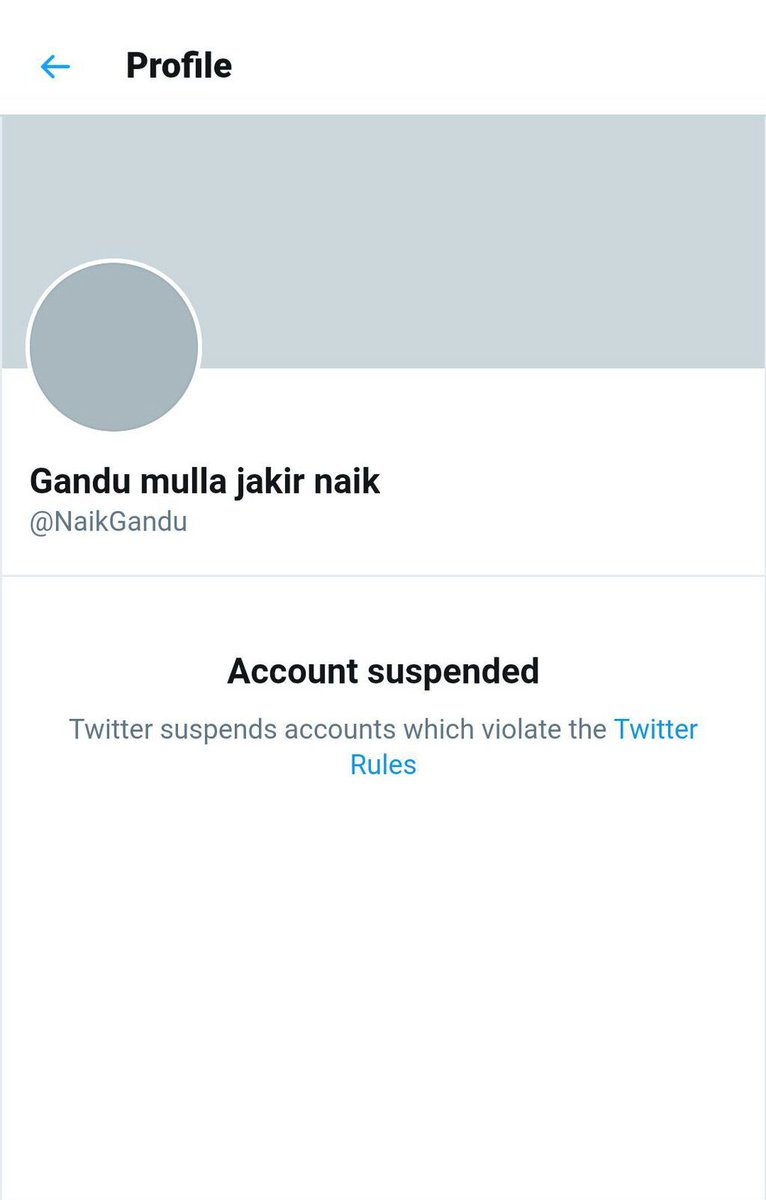 assassin_crd56's tweet photo. #RIP Case- 937 @NaikGandu

Suspended by- @Twitter

Category- namorogi bhkt, fake muzIim a/c created by bhagwa chaddi gang #RHED

Reason- abuser &amp; hatemonger

Reported by- Team #PhDB https://t.co/vlgZeiTXNH
