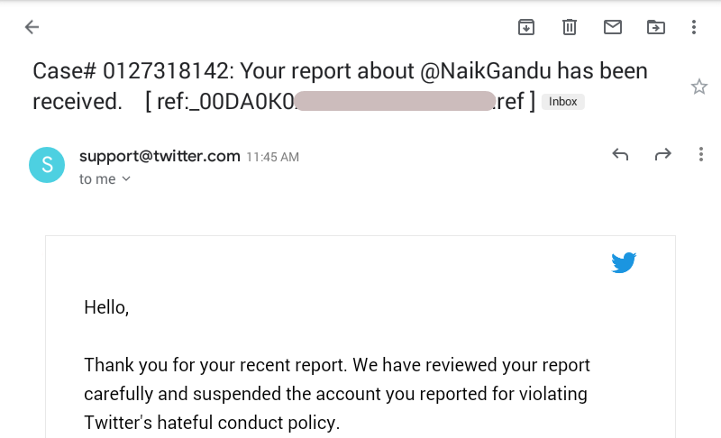 assassin_crd56's tweet photo. #RIP Case- 937 @NaikGandu

Suspended by- @Twitter

Category- namorogi bhkt, fake muzIim a/c created by bhagwa chaddi gang #RHED

Reason- abuser &amp; hatemonger

Reported by- Team #PhDB https://t.co/vlgZeiTXNH