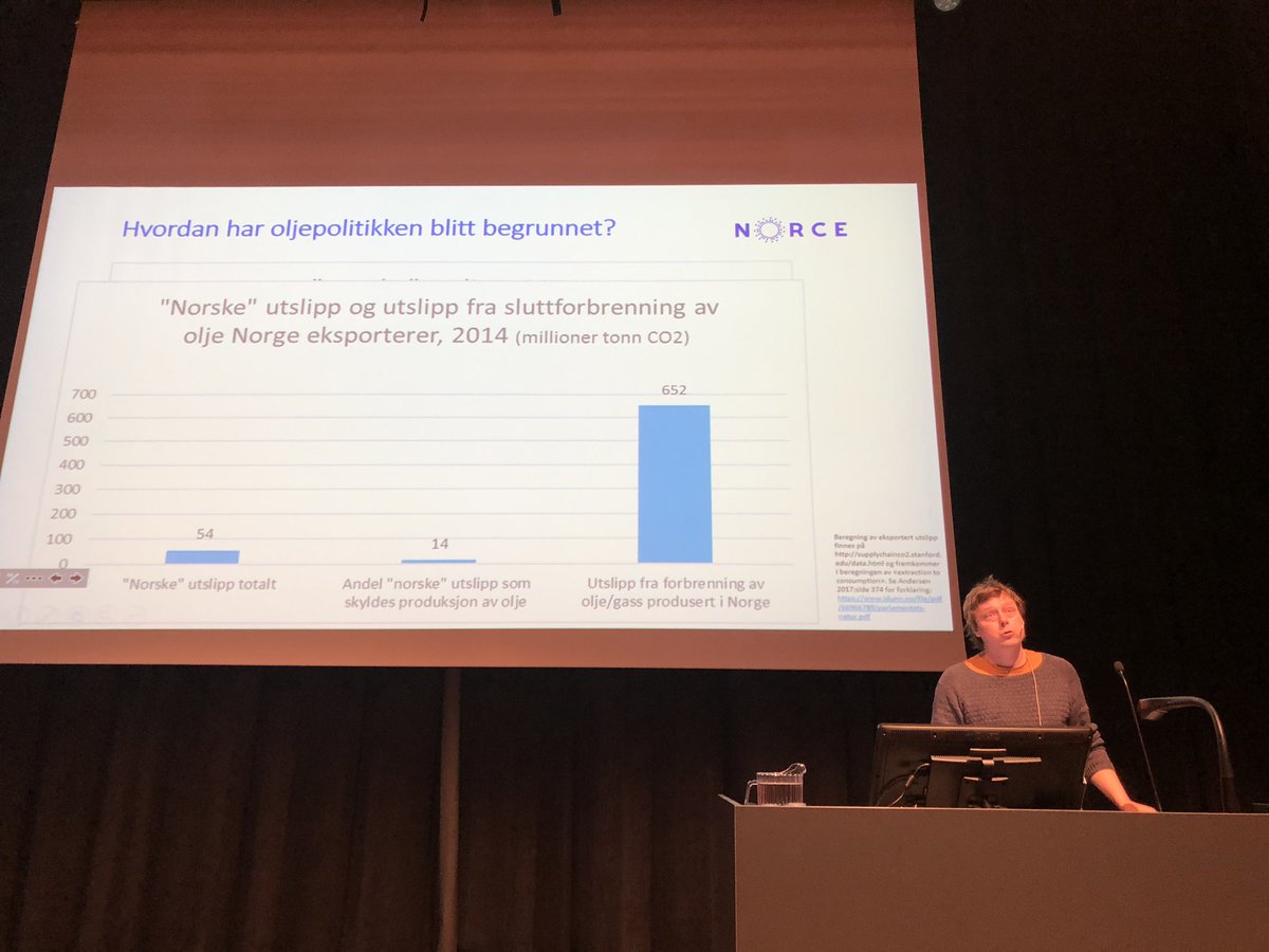sneby's tweet image. Min gode kollega @GisleAndersen - vi diskuterer stort sett de 14 millioner tonnene vi bruker på å produsere olje og gass, men ikke de 650 millioner tonnene utslipp som som følger av oljeutvinningen vår. Skal vi gjøre noe, må de inn i debatten! #forskningsdageneUNG #NORCE