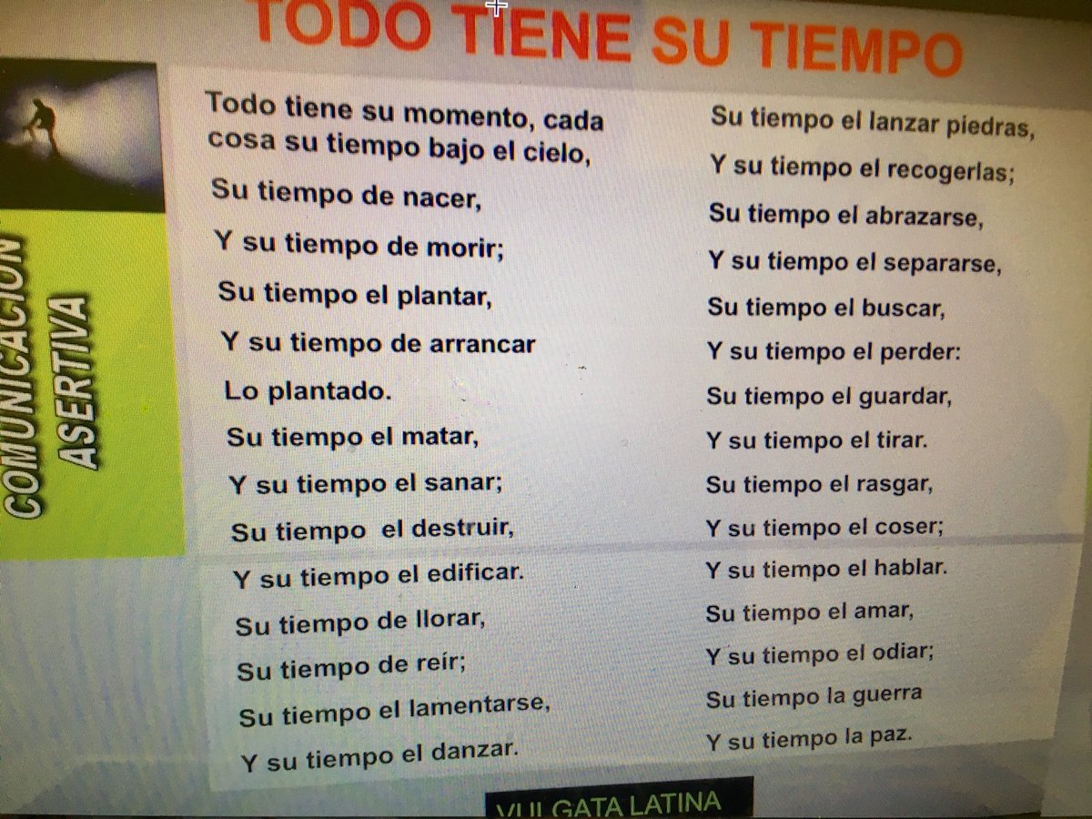 Todo tiene su tiempo