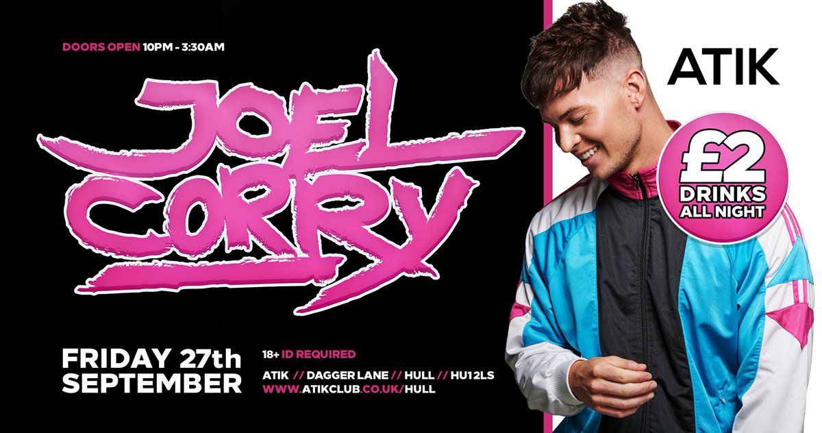 Joel Corry live at Atik Hul this Friday 🥳

• Free entry B4 11 
• £2 drinks 
• Three floors of music 
• Free before midnight with Atik wristband