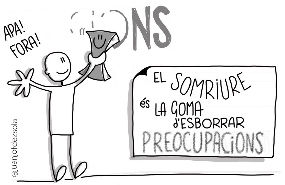 'El somriure és la goma d'esborrar preocupacions'
#SerMésFeliçosPerViureMillor #SerMésFeliçosPerSerMillorsPares #properllibre #workinprogress #visualthinking #ensenyoescrivintdibuixantixerrant