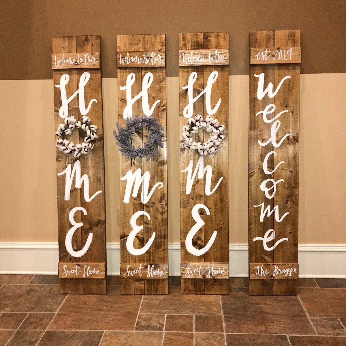 Excited to share this item from my #etsy shop: Home Signs, Welcome to Our Home Sweet Home sign, Wood Sign, Porch Signs #interchangeable #wreaths #woodsign #welcometoourhome #farmhousewreath #winterwreath #fallwreath #homesign #handmade #freeshipping  etsy.me/2lZQfXI