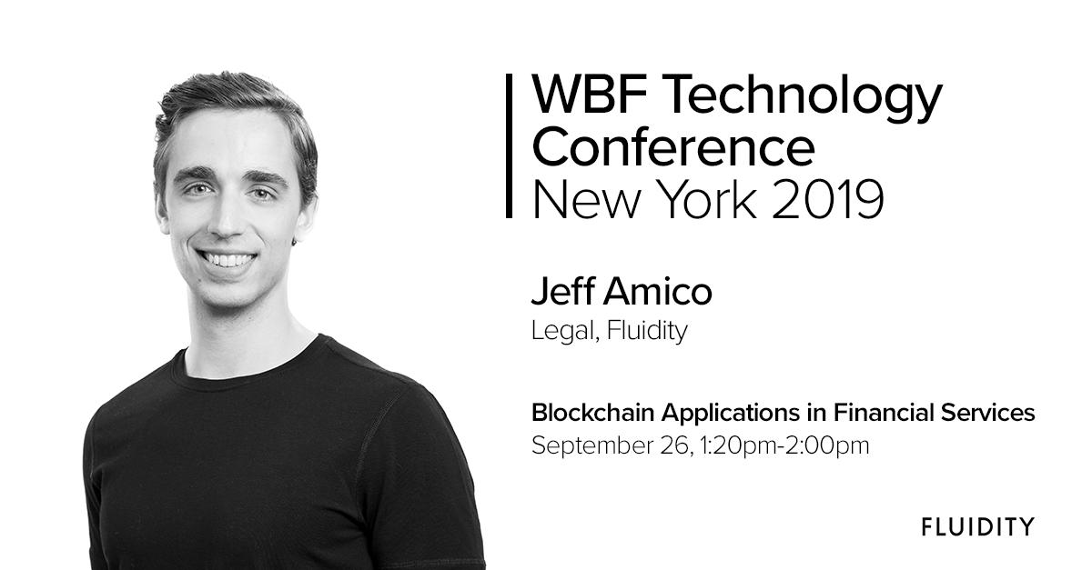 Fluidity (@fluidityio) on Twitter photo Fluidity's <a href="/amico_jeffrey/">Jeff Amico</a> will speak at <a href="/wbfnyc/">WBF IN NYC</a> tomorrow to share his perspectives on the future of blockchain regulation. Fluidity's <a href="/amico_jeffrey/">Jeff Amico</a> will speak at <a href="/wbfnyc/">WBF IN NYC</a> tomorrow to share his perspectives on the future of blockchain regulation.