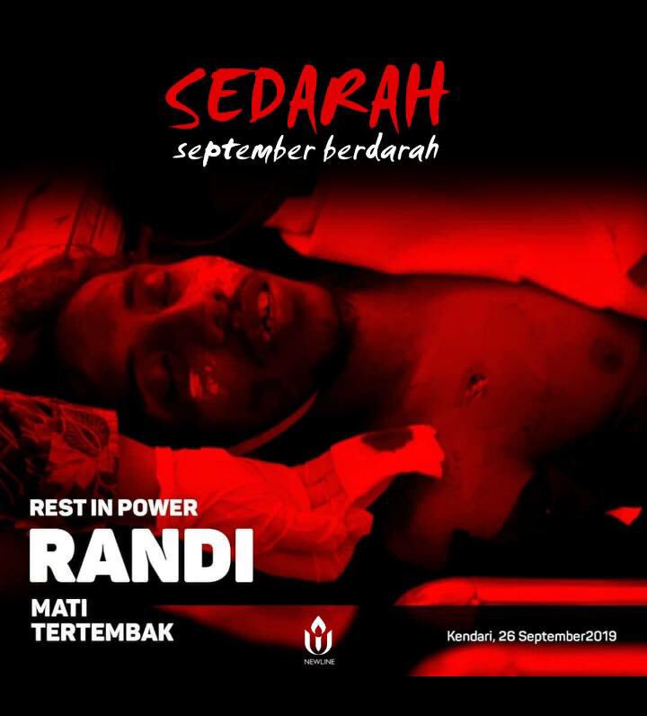 lagicuti's tweet photo. RANDI PAHLAWAN KENDARI

Pergi untuk melakukan aksi
Gagah berteriak dan berorasi
Bukan demi kepentingan pribadi
Sekarang kini dia tlah kembali

Tertembak mati peluru panas senjata api
Apakah ini ulah polisi?
Atau ada oknum yang bersembunyi?September tak seceria ini
#KendariBerduka https://t.co/US4BrUCQ9L