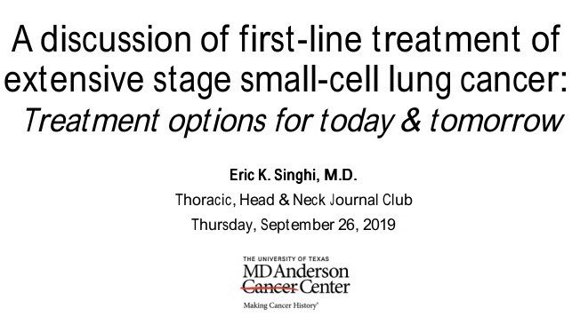 lungoncdoc's tweet photo. Fellowship #journalclub 3️⃣ is done ✅. Results of the #CASPIAN vs. #IMpower133 study for #SCLC patients. Particularly excited to present this month given my interest in #thoraciconcology and the opportunity to reconnect with my Vandy mentor @HornLeora! @MDAndersonNews #lungcancer https://t.co/DJ5CDEkVQm