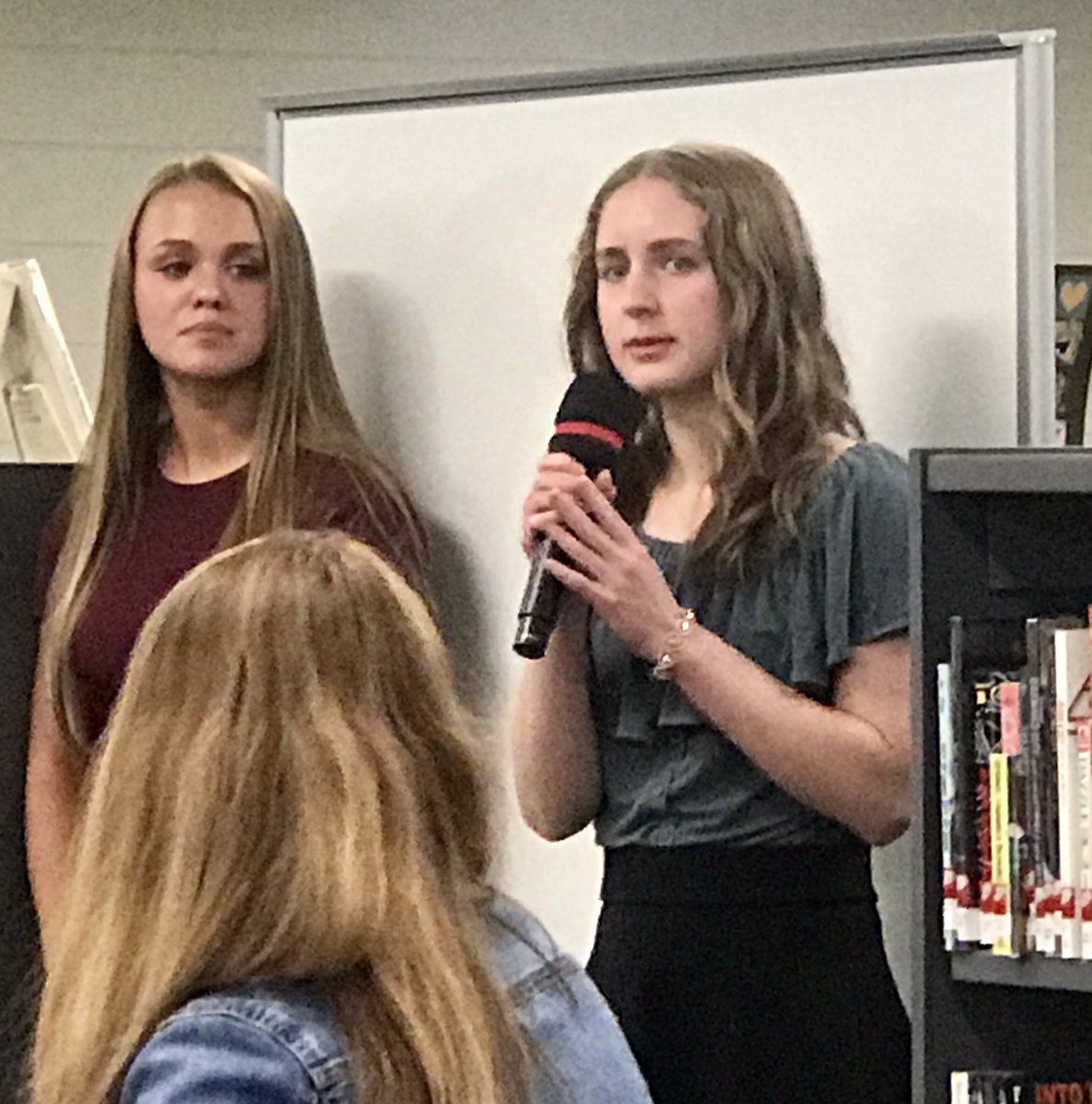 A great morning with PTSA and our dynamic student representatives who inspire social emotional wellness . Great job, Lauren and Tarra!#RCSPride 🍎