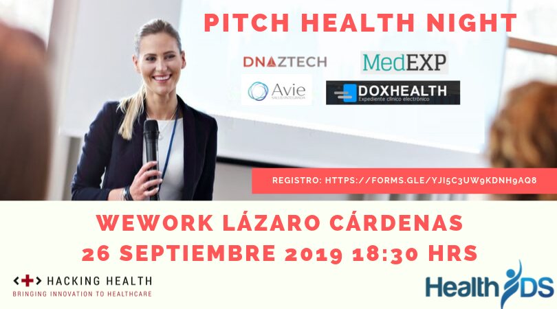 HHMonterrey's tweet photo. NOS VEMOS HOY EN EL #PitchHealthNight
#HackingHealth #HHMonterrey #HealthIDS #Salud #Innovacion #Emprendimiento #Healthtech #DNAztech #Medexp #Avie #DoxHealth https://t.co/jXY6foVewC