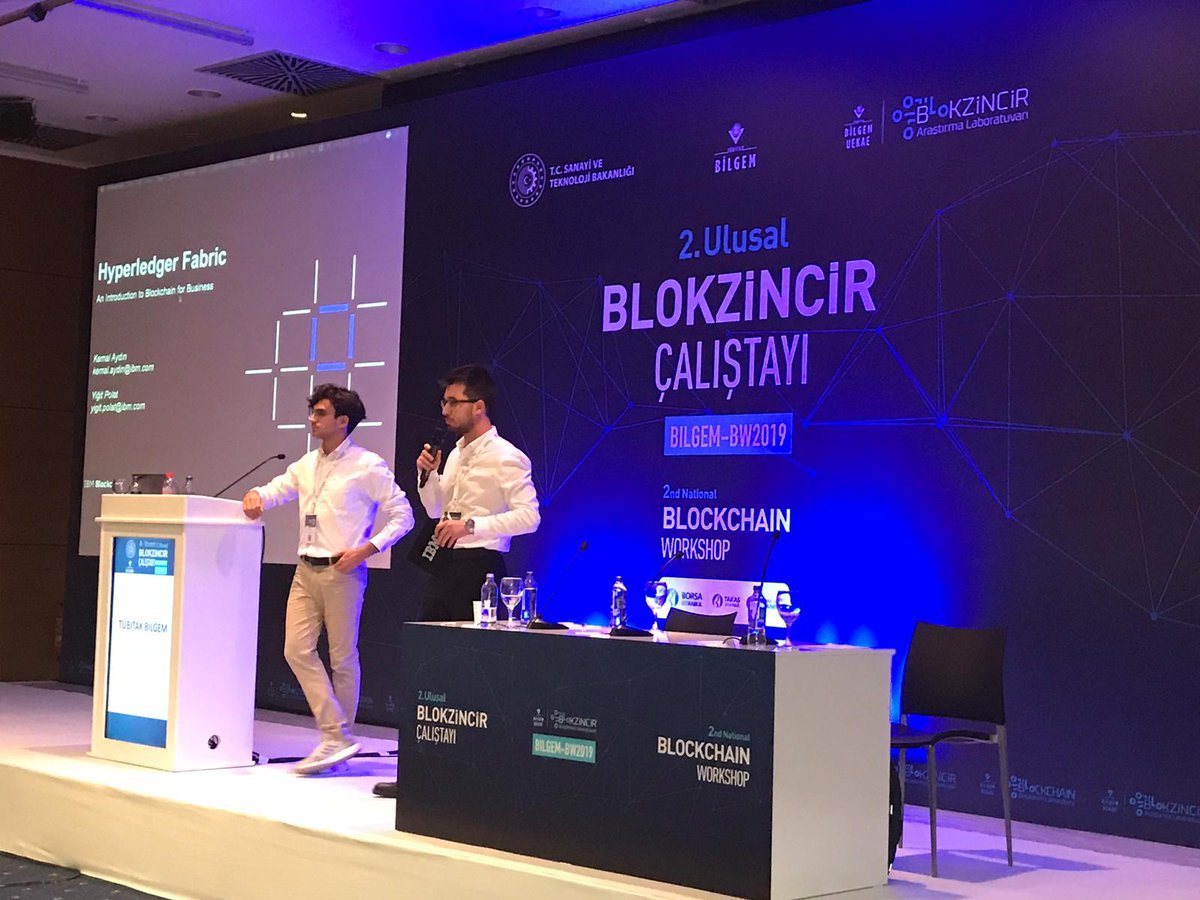 tubitakbilgem's tweet image. Kemal Aydın ve Yiğit Polat&apos;ın Sertifikalı &quot;Hyperledger Fabric Eğitimi&quot; başlamıştır.

#BILGEM_BW2019
#blokzincircalistayi
#blockchainworkshop