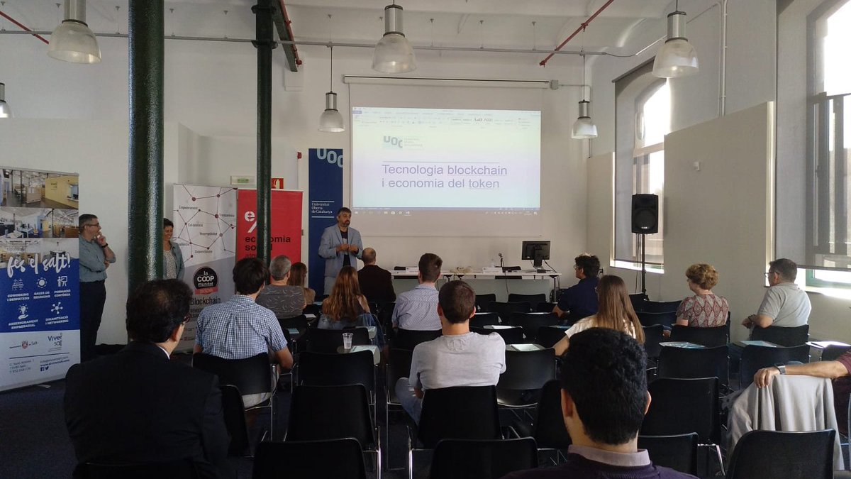 El Viver de Salt (@elviversalt) on Twitter photo Jornada de Tecnologia blockchain i economia del token organtizada per la <a href="/UOCuniversitat/">UOCuniversitat</a>, amb la col·laboració de <a href="/elviversalt/">El Viver de Salt</a> i <a href="/ViladeSalt/">Ajuntament de Salt</a>. Xerrada a càrrec de <a href="/augustcorrons/">August Corrons</a>, presentació de <a href="/ateneucoopgi/">Ateneu Terres Gironines</a> i de <a href="/Fair_Coop/">FairCoop</a>.
<a href="/EMOdeSalt/">Salt Ocupació</a> #ViuSalt #Salt #economia #blockchain Jornada de Tecnologia blockchain i economia del token organtizada per la <a href="/UOCuniversitat/">UOCuniversitat</a>, amb la col·laboració de <a href="/elviversalt/">El Viver de Salt</a> i <a href="/ViladeSalt/">Ajuntament de Salt</a>. Xerrada a càrrec de <a href="/augustcorrons/">August Corrons</a>, presentació de <a href="/ateneucoopgi/">Ateneu Terres Gironines</a> i de <a href="/Fair_Coop/">FairCoop</a>.
<a href="/EMOdeSalt/">Salt Ocupació</a> #ViuSalt #Salt #economia #blockchain