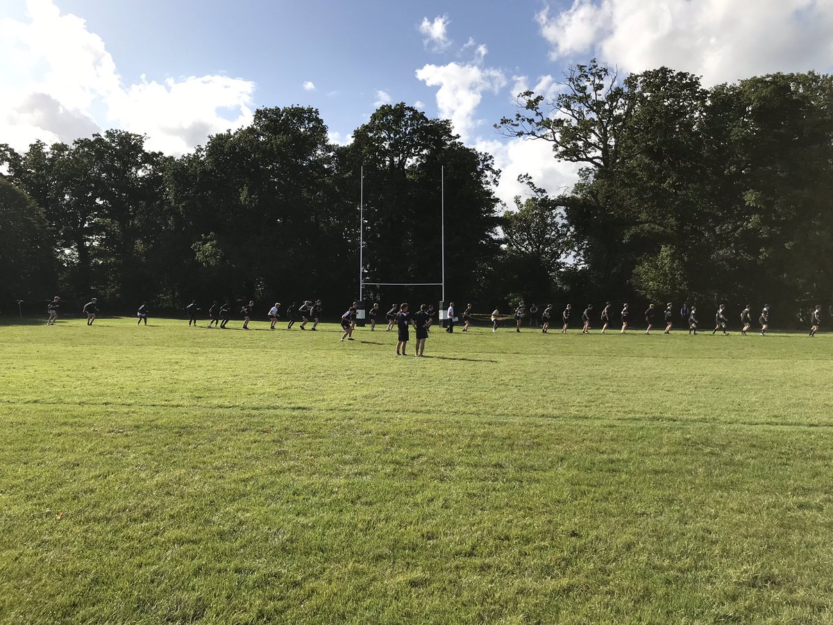 Senior Rugby enjoying their “activate rugby” before the real work starts 🏉🏉🏉🏉 <a href="/Greshams_School/">Gresham's School</a>