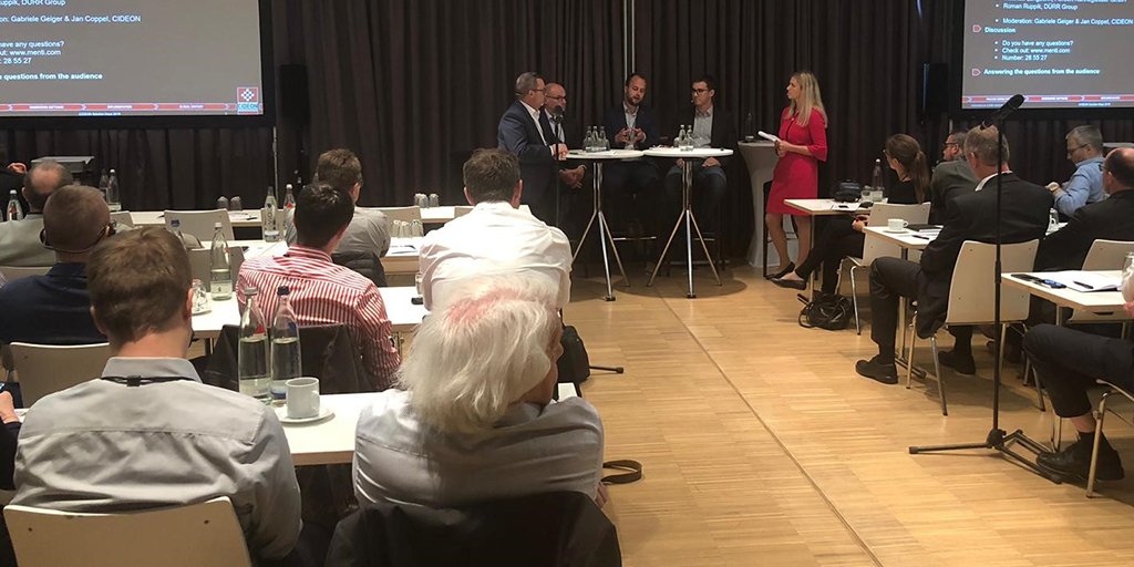 cideon's tweet photo. #SAP PLM Kunden berichten über ihre Erfahrungen: Marc Oesterle, @KOCHPacSysteme, Roman Ruppik, @DuerrAG und Matthias Langbehn, Herbert Kannegiesser GmbH gewähren an den #CideonSolutionDays Einblicke in die Praxis. https://t.co/djGTLHIiO3