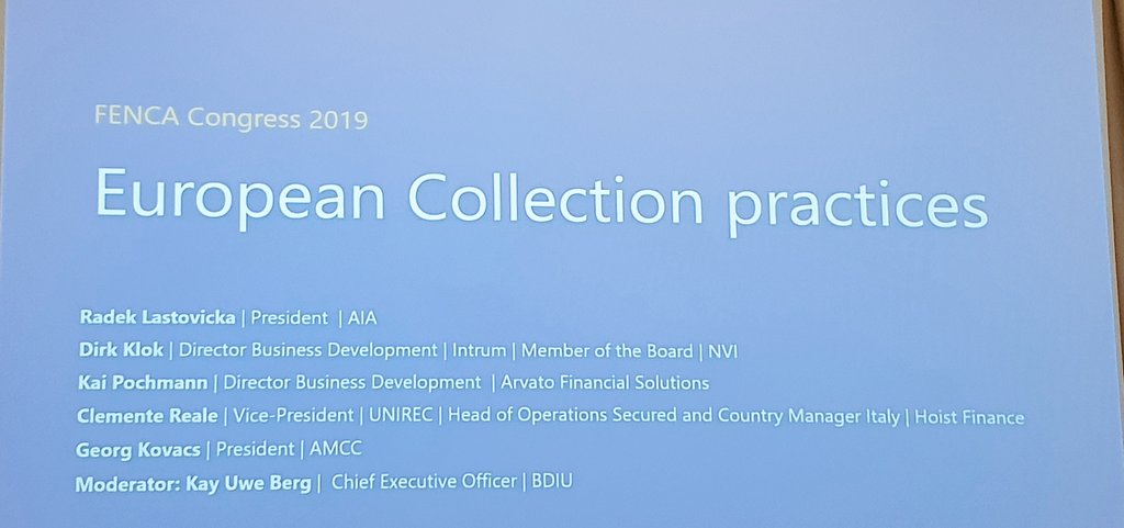 In-depth SWOT-analysis @ #FENCA2019. Strengths, weaknesses, #opportunities and threats @ collection markets across 🇪🇺. Challenges are the same, so are the answers: individualized and data-driven customer interaction + taking responsosibility by spreading best-practices.