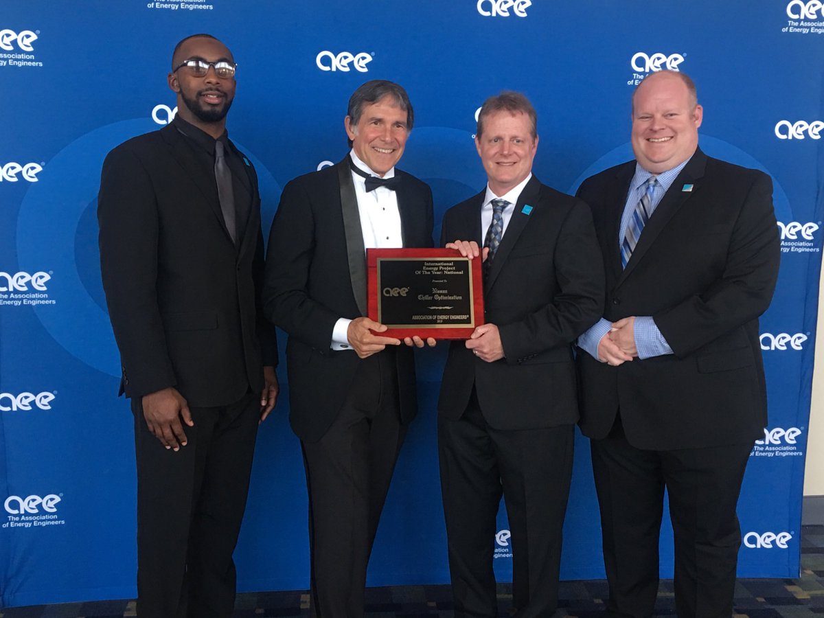 ThomasWenning's tweet photo. Big congratulations to the @NissanUSA (a @BetterBldgsDOE Challenge Partner) energy team for being awarded the @AEE Energy Project of the Year Award for the excellent #energyefficiency projects they’ve been implementing!  Keep up the fantastic work! #AEEWorld https://t.co/oA8Umz6fWV